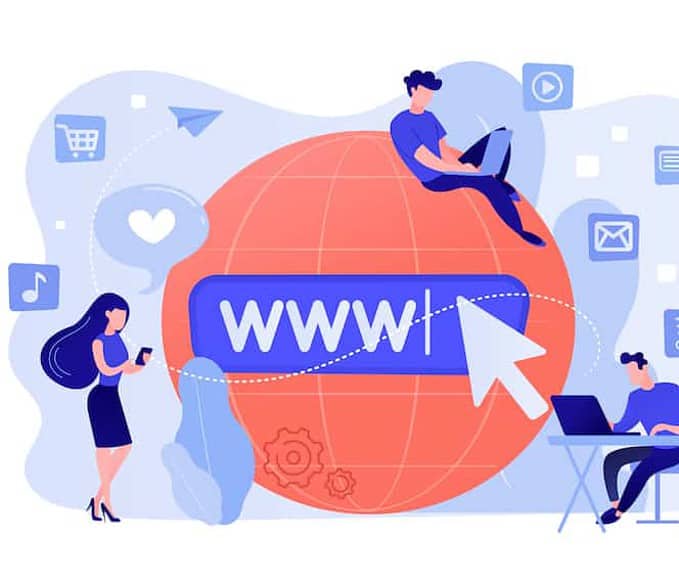 Internet addiction concept vector illustration.
