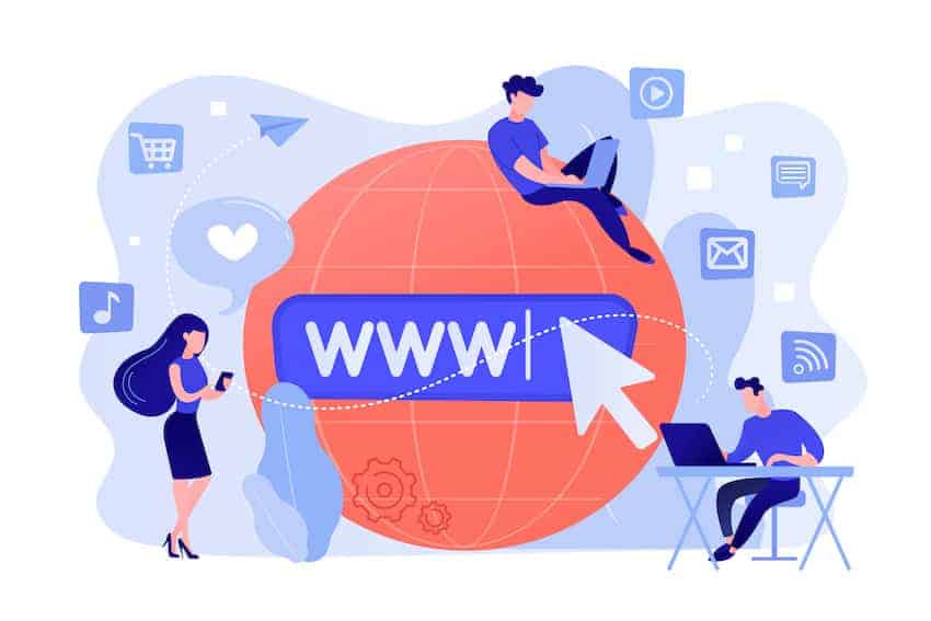 Internet addiction concept vector illustration.